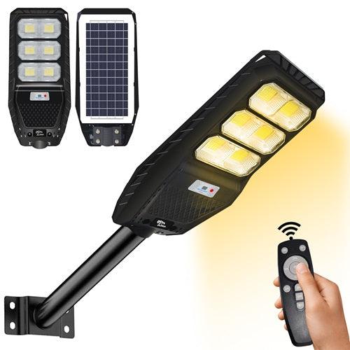 100 Watt Solar Street Hexagon Warm Light for Home (With Pole)