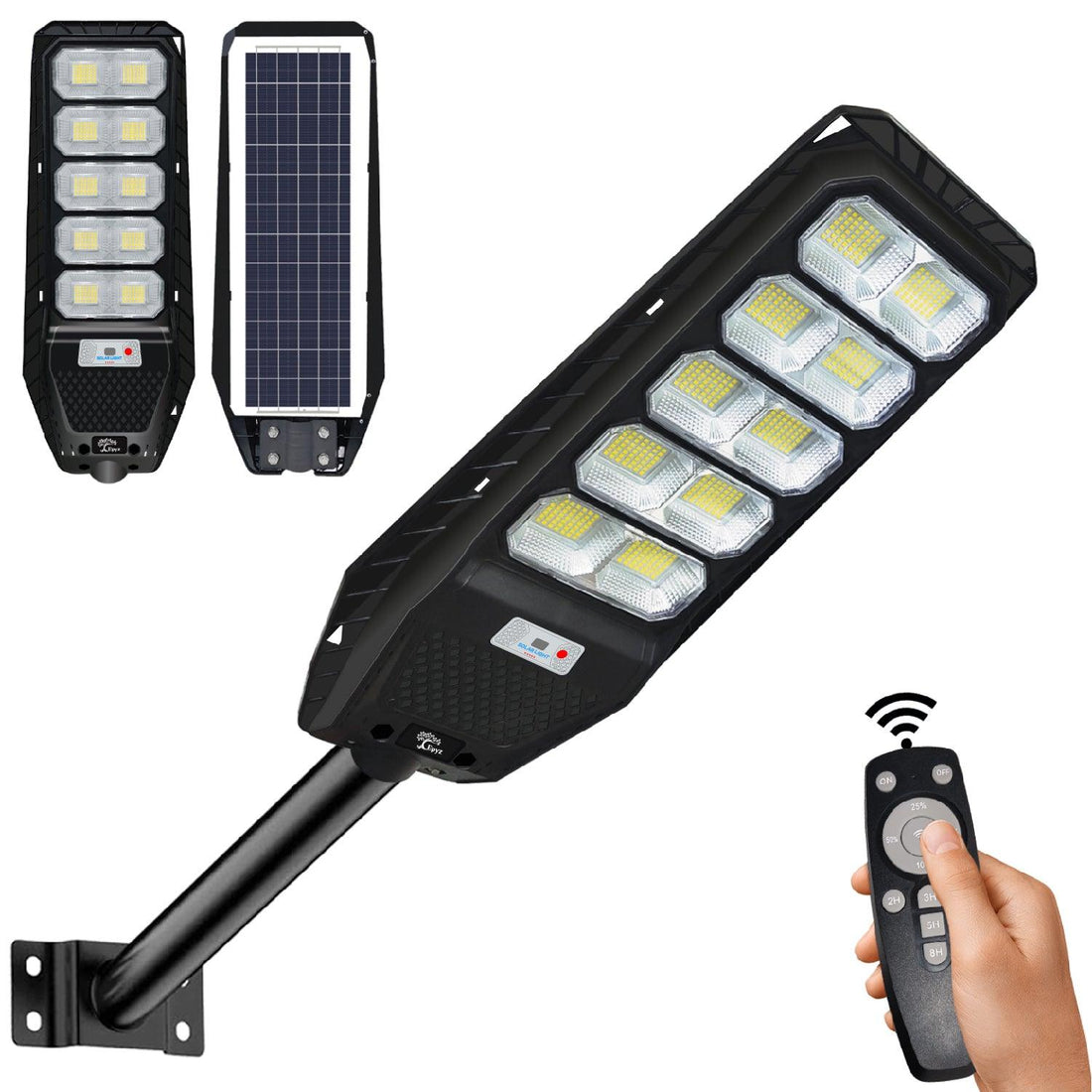 200 Watt Hexagon Solar Street Light for Garden (White Light)