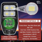 50 Watt Hexagon Solar Street White Light for Garden (With Pole)