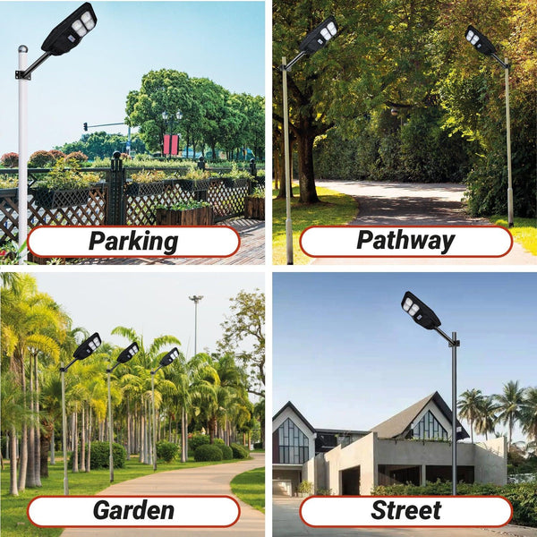 50 Watt Hexagon Solar Street White Light for Garden (With Pole)