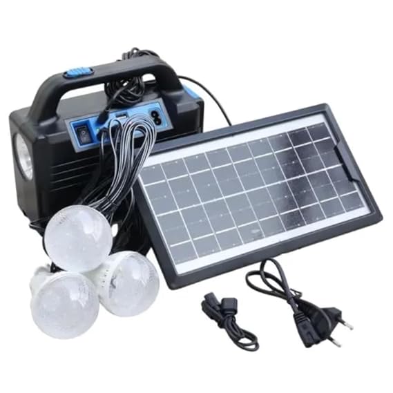 Drumstone (10+7 Years Warranty) PRO Solar Mini Inverter Set | 3 LED Bulbs | 20000mAh Battery & Phone Charging
