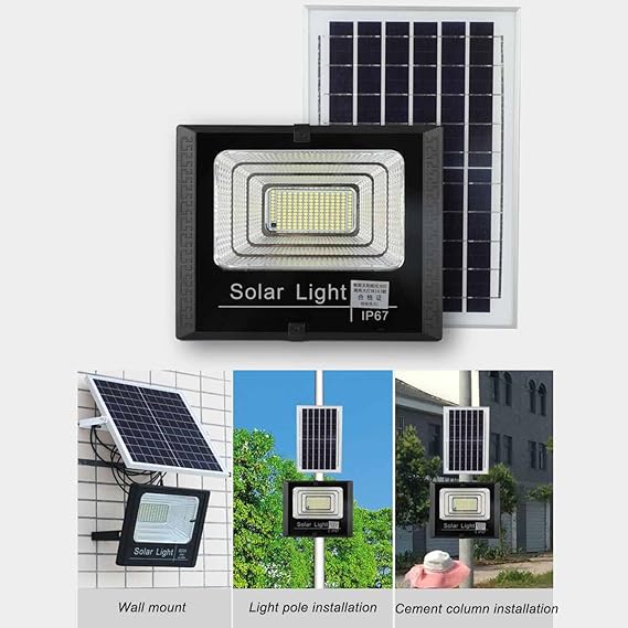 LEISHENT 25W Solar Flood Light – Remote, Waterproof, Long-lasting.