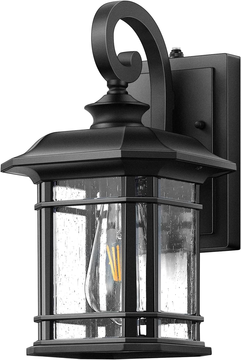 VIANIS Black Outdoor Wall Light – Dusk to Dawn, Waterproof, Anti-Rust.