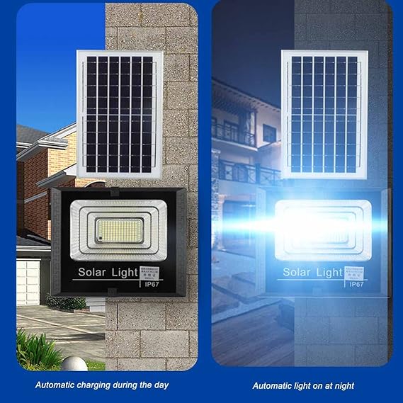 LEISHENT 25W Solar Flood Light – Remote, Waterproof, Long-lasting.