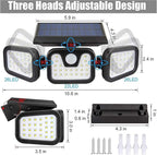 Harloon Solar Outdoor Lights, 1200LM Super Bright Motion Sensor Outdoor Light