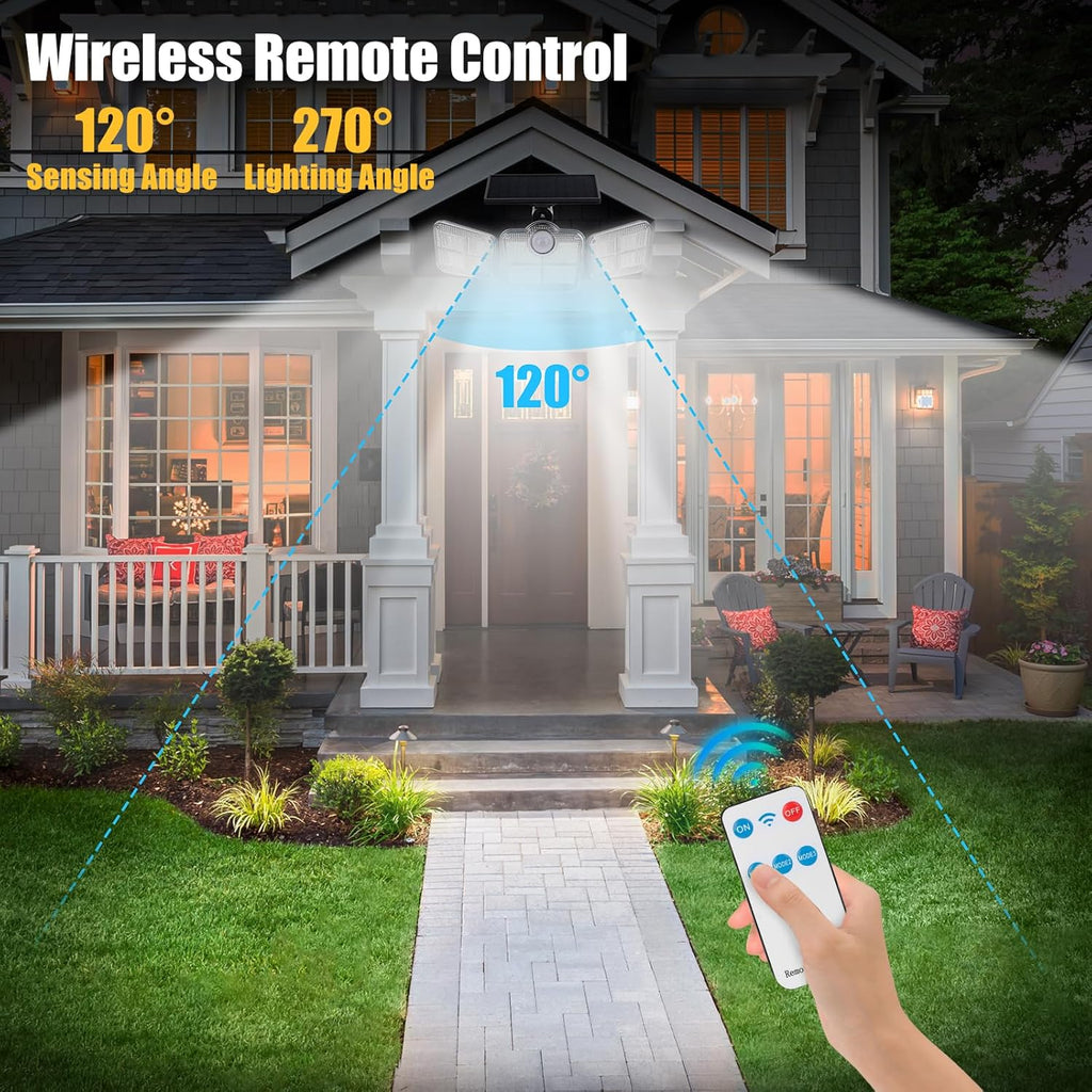 Harloon Solar Outdoor Lights, 1200LM Super Bright Motion Sensor Outdoor Light