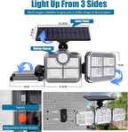 Harloon Solar Outdoor Lights, 1200LM Super Bright Motion Sensor Outdoor Light