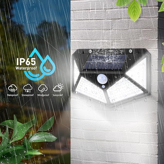 Roshin 10 Pack 108 LED Solar Lights Outdoor (1080 LED)