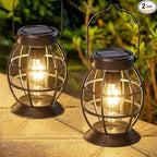 LeiDrail Solar Lantern Outdoor Hanging Solar Lights