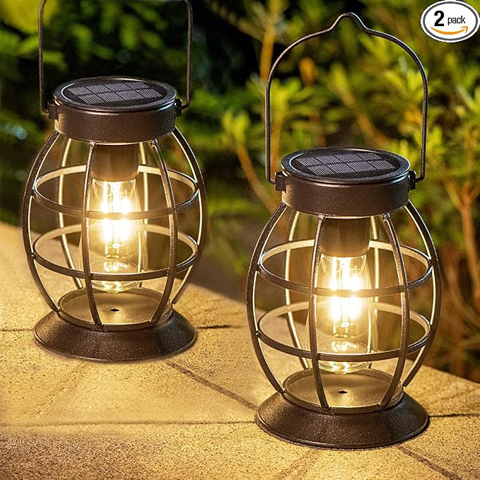 LeiDrail Solar Lantern Outdoor Hanging Solar Lights