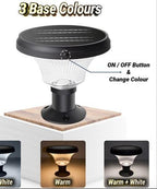 Pillar Light For House | Solar Round Pillar Light 152 Led