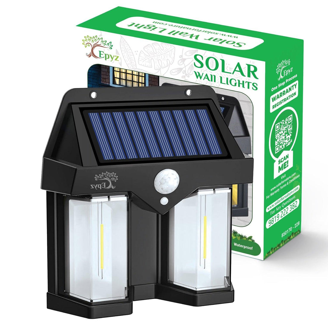 Solar Double Wall Motion Sensor Light
