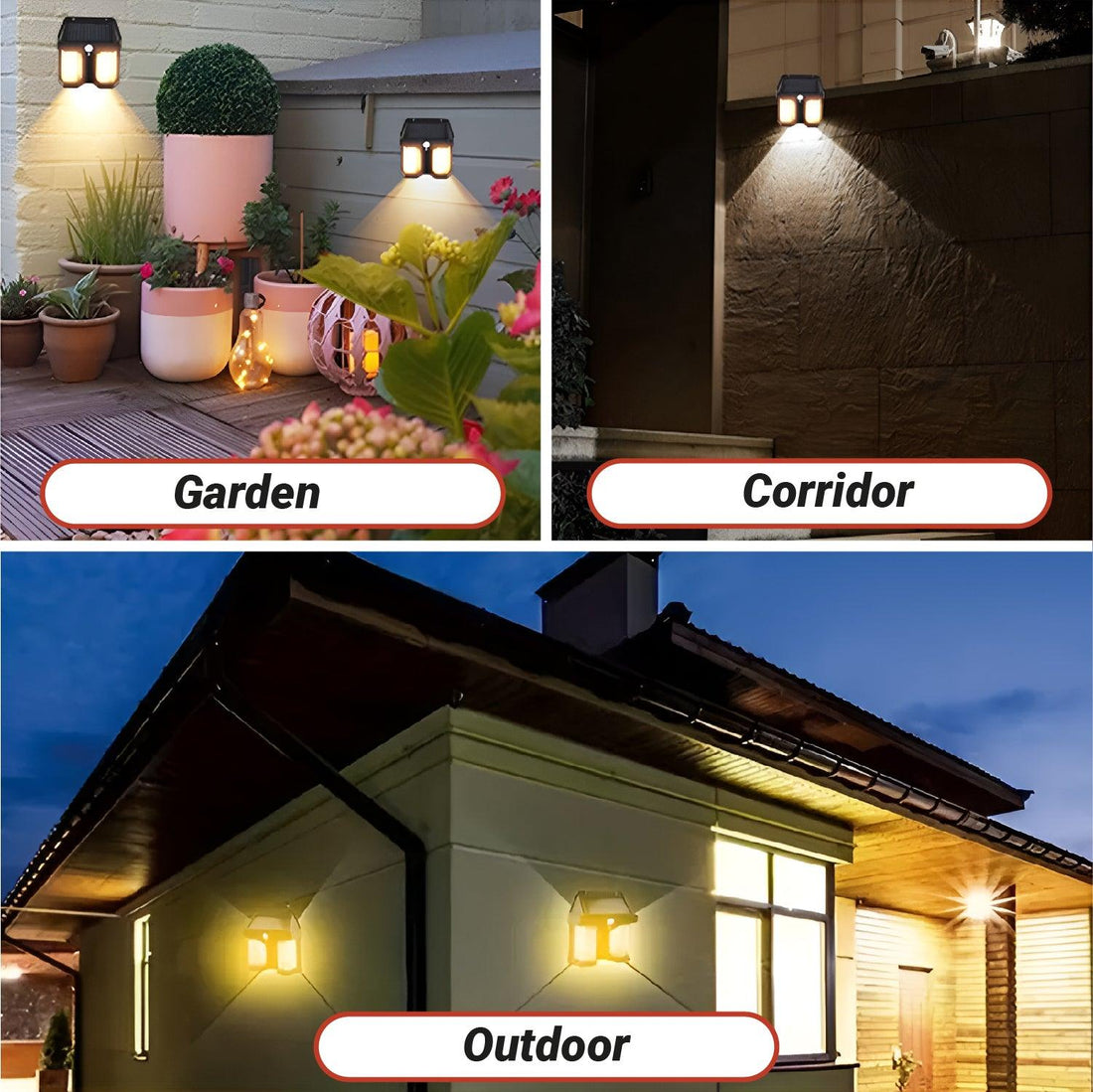 Solar Double Wall Motion Sensor Light