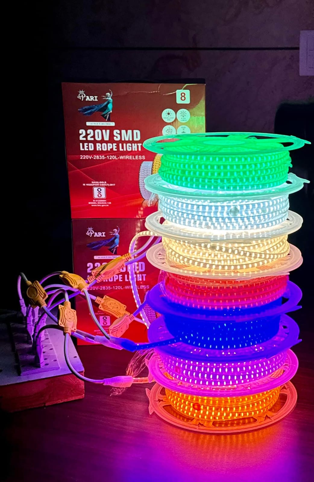 20 Meter Rope LED Strip Lights | 350 LED/Mtr Waterproof Outdoor Lights for