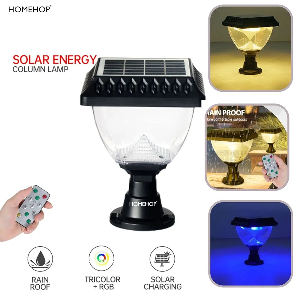 Homehop 10W Solar RGB Gate Light – Waterproof, Decorative, Automatic.